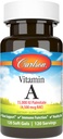 Carlson - Vitaminas A, 15000 TV Palmitato (4500 µg RAE), Vision Health, sveika oda, 120 Softgels
