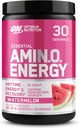 Optimum Nutrition Amino Energy - Pre Workout su žalia arbata, BCAA, amino rūgštys, Keto Friendly, Žalioji kavos ekstraktas, Energijos milteliai - Watermelon, 30 Paslaugos (Pakavimo gegužės Vary)