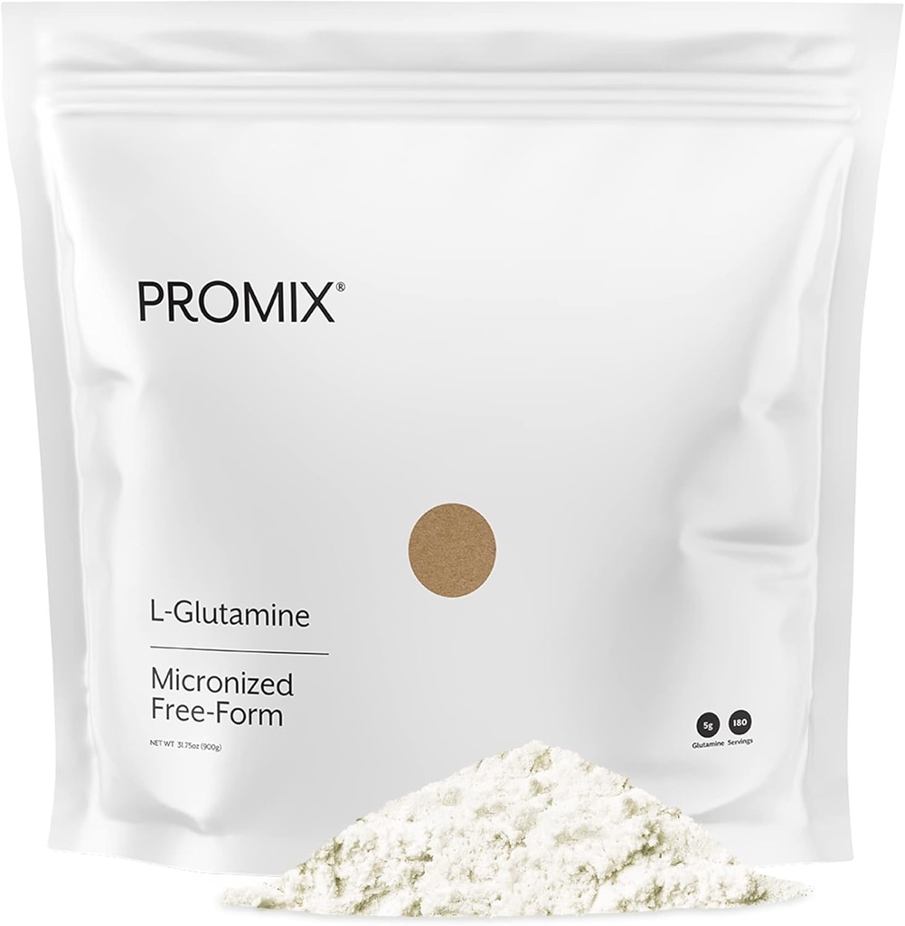 ProMix Nutrition L- glutaminas - Pure Micronized Free Form - Neflavored, 180 Paslaugos