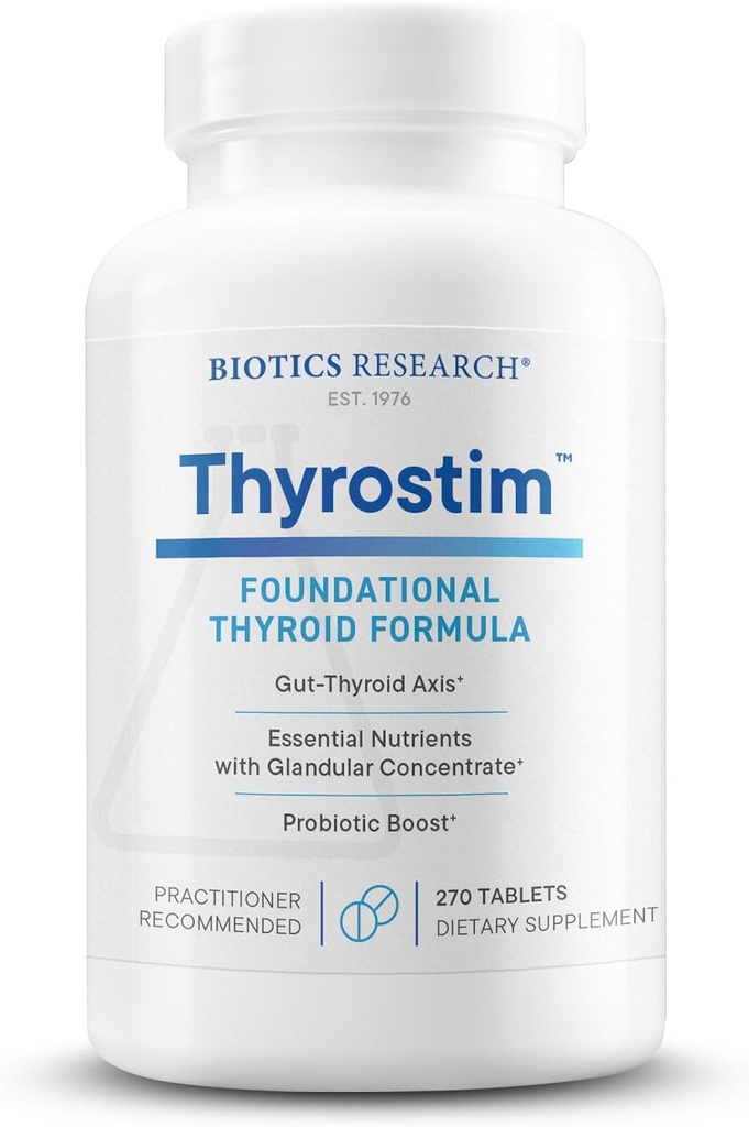 Biotics Research Thyrostim ™ -Endocrine & Thyroid Support for Women & Men- Addition Balance Thyroid Hormons, Support Thyroid Gland, Boost Metabolization, Aid Digestion & nervų sistemos 270 tabletės