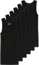 Comfneat Men 's 6-Pack A- Shirts Tight Fit Fit Tank Tops Washe Spandex Apatiniai marškiniai