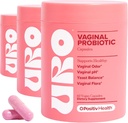 O Positiv URO vaginal Probiotics for Women pH Balance with Prebiotics & Lactobacillus Probiotic Blend - Vaginal Health Addition - Promotion heally vaginal Odor & vaginal Flora, 60 Count (Pack of 3)