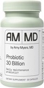 Amy Myers MD Probiotics 30 Billion KSV - Palaiko Digistic Health, Gut Microbiome & Immune Function - 14 Burlaiviai - Laiškai be burnos, 30 kapsulių (30 serverių)