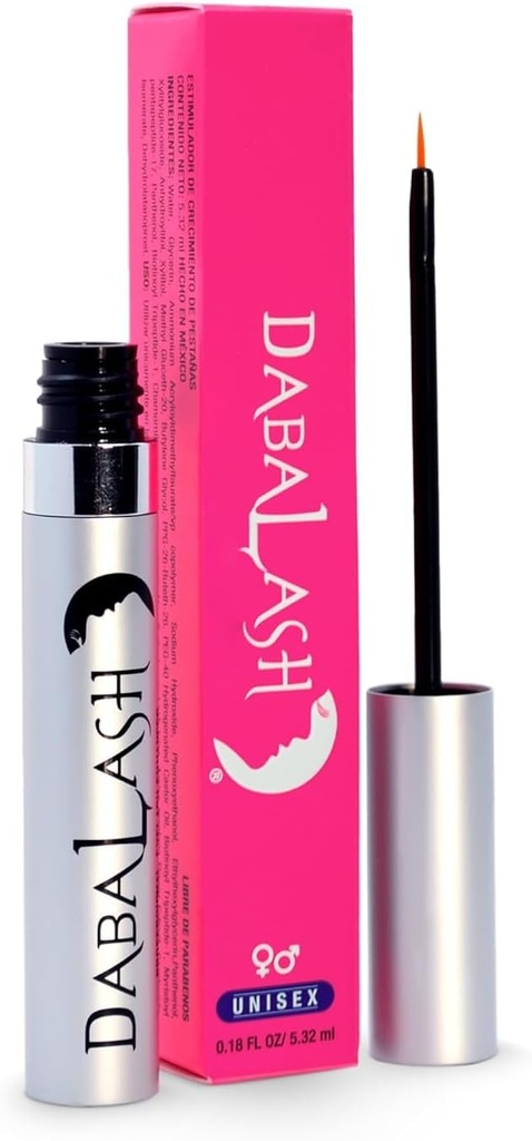 DABLASH Profesionalus Eyelash & Eyebrow augimo serumas su Castor aliejus - skatina natūraliai Longer, Fuller, Ticker & Stipresnis Lash + Plaukų blizgesį - 0.18 oz