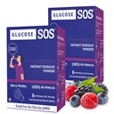 Glucose SOS Glucose Powder Packets with Natural Dextrose, Fast-Absorption That Instantly Dissolves in Your Mouth with No Water Needed, Berry Medley 12 Servings