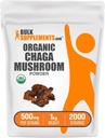 BulkSupples.com Organic Chaga grybų milteliai - Chaga grybų papildas, maisto papildas - Vegan & Gluten Free, 500mg per serving, 1kg (2,2 lbs) (pakuotė iš 1)