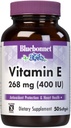 Bluebonnet mityba Vitaminas E 400 TV (268 mg) Sumaišyti tokoferoliai Softgels, Nemokama Radikali Portekcija & Širdies ir kraujagyslių parama, Glutenas-Free, Maistas-Free, 50 Softgels, 50 Paslaugos