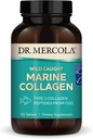 Dr. Mercola Wild Caught Marine Collagen, 30 Servings (90 tablečių), Type I Collagen Peptides, Dieta Priedas, Skatina jaunatvišką išvaizdą, Non- GMO, MSC Certified