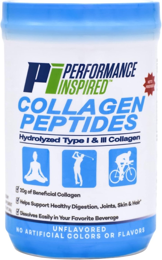EKSPLOATACINĖS INSPIRED mityba hidrolizuotas Collagen Peptides milteliai - 18g proteinas - I ir III tipo kolagenas - bendras, odos, nagų ir skrandžio parama - Visi natūralūs - nepadegtas