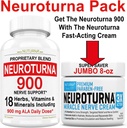 Nerve Relief Cream 8 oz Plus Neuroturna Nerve Support 900 mg ALA Support