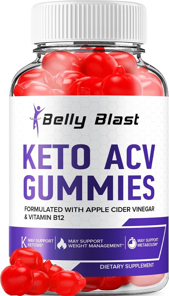 Belly Blast Keto ACV Gummies - Advanced Formulės Belly Blast Keto Plus ACV Gummies Apple Cider Vinact, Weight Management, BellyBlast ACV dieta papildas Atsiliepimai Vyrai (60 Gummies)