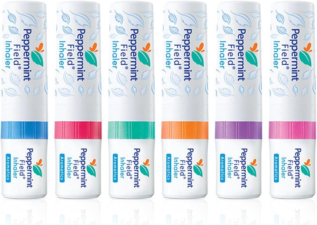 Pipirmėčių laukas Nazal Inhaler - Stiprus Pipirmėčių Thai Inhaler - Pakuotėje yra 6