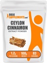 BulkSupplemen.com Cinnamon Bark ekstraktas milteliai - Ceilonas Cinnamon priedas, žolelių priedas - Vegan & Gluten Free, 1,2g per serving, 100g (3,5 oz) (pakuotė 1)