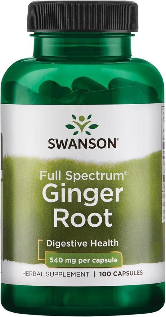 Swanson Premium Brand Ginger Root 540 Milligrams 100 Capsules