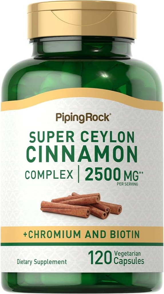 Piping Rock Ceilonas Cinnamon kapsulės 2500 mg