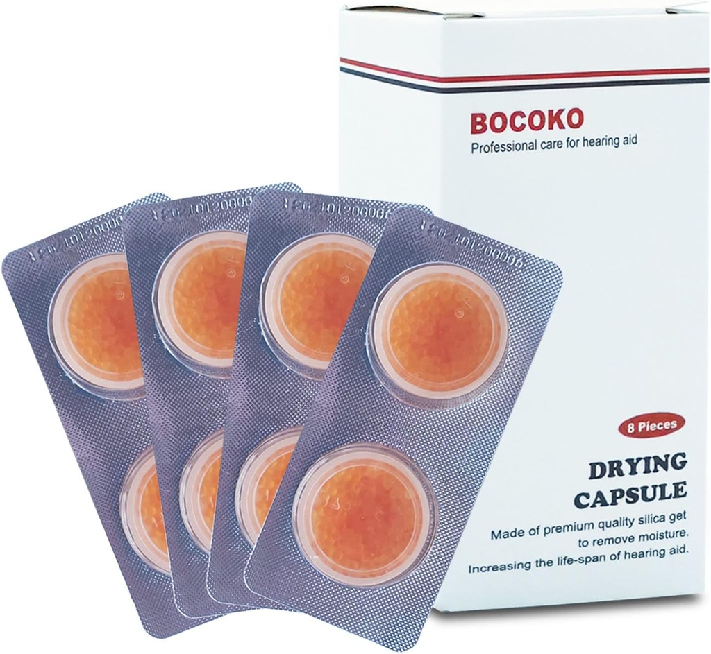8 vienetai klausos pagalba džiovinimo kapsulės C & C Dry- Cap Phonak, Starkey ir Unitron Charger atveju