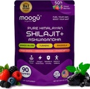 18,000mg Pure Himalayan Shilajit (90 Gummies) Ashwagandha, 75% Fulvic Acid & 85 + Trace Minerals I Men, Women I Panax Ginseng, Rhodiola, Turmeric, Gingko Biloba, Cordyceps, Stinging Nettle.
