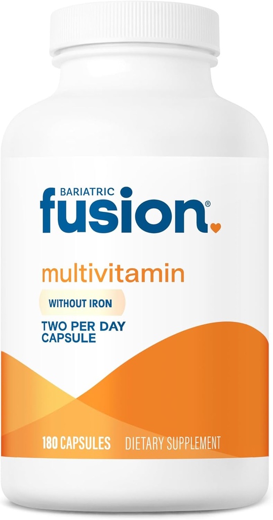 Baariatric Fusion Bariatric Multivitaminas be geležies 124; Post Bariatric Surgery Pacientai, kuriems atliekama chirurginė operacija ne mažiau kaip 124; Laisvasis geležies bariatis Vitaminas, skirtas gabric Bypass ir sleeve Gastrectomy, 124; 180 kapsulių, neturinčios geležies 124; 3 mėnesių tiekimo