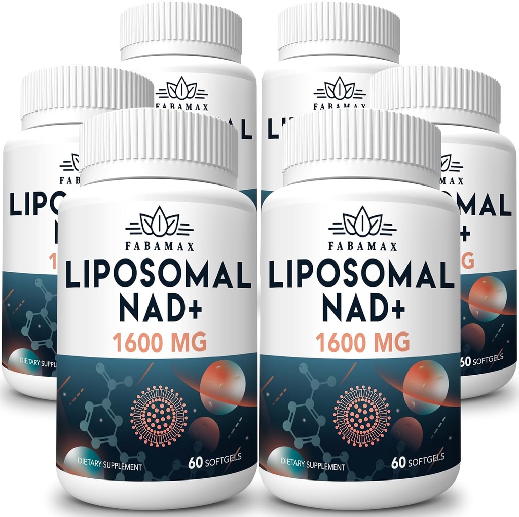 1600 mg Liposominis NAD priedas, 98% Pure NAD + priedas, Superior Absorbcija, alternatyva Nicotinamide Riboside arba NADH - Boost NAD + senėjimui, energijai, ilgaamžiškumui, 360 Softgels