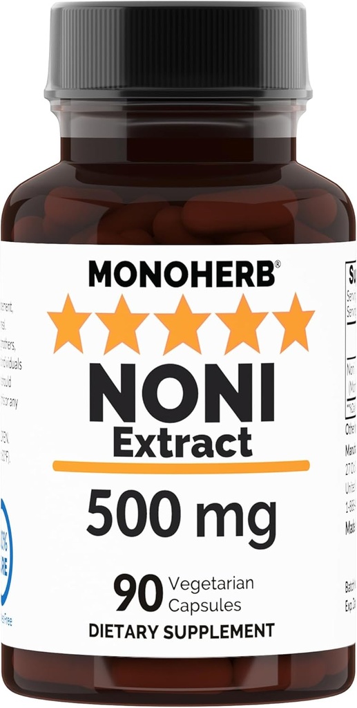 NONI Extract 500 mg - 90 Veg Capsules - Morinda Citrifolia - 90 Servings