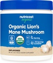 Nutricost Organic Lion's Mane Mushroom Powder 4oz - Certified USDA Organic