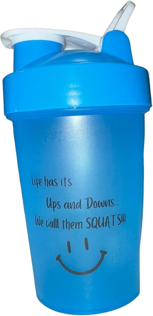 Baltymų Shaker butelis, Shakeelite - 13oz BPA- Free Blender su Secure Leak- Įrodymas Lid & Maišymo kamuolys - puikiai tinka sporto salė, Fitness, ir O- The- Go mitybos mėlyna