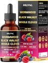 11in1 Black Walnut Wormwood tinktūros ekstraktas su pilnu kevalu, berberinu ir 8 Plačiau - 2 Mėnesių tiekimas - 1 Fl Oz - Berry Mix Favor