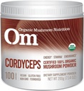Om Organic Mushroom Superfood Mills, Cordyceps, 100 Servings, Energy and Endurance Support Additional, 7.05 Ounce (1 rinkinys)