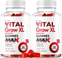 (2 Pack) Vital Grow XL Vyras Gummies - Vyrų veiklos Gummies 1050MG Vital GrowXL Blend, Vital GrowXL Blend, Vital Growing Gummy Advanced Gomitas Formulės, 120 Gummies 2 Mėnesiams
