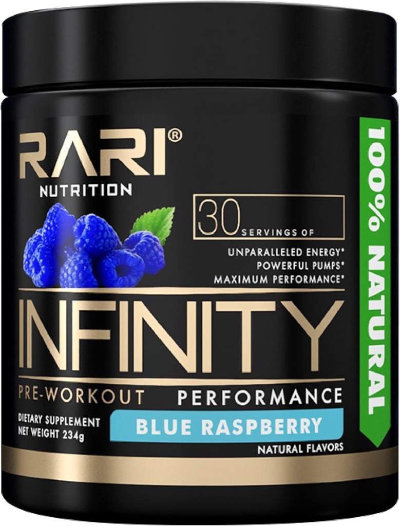 Infinity Pre Workout Performance - Pre Workout for Women and Men, High-Performance Energy Powder - 30 Servings - Blue Raspberry