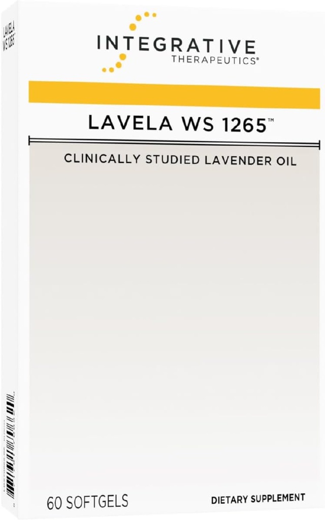 Integrative Therapeutics Lavela WS 1265 - Lavender Essential Oil Supplement for Sleep & Stress Support* - Dairy-Free - 60 Softgels (60 Servings)