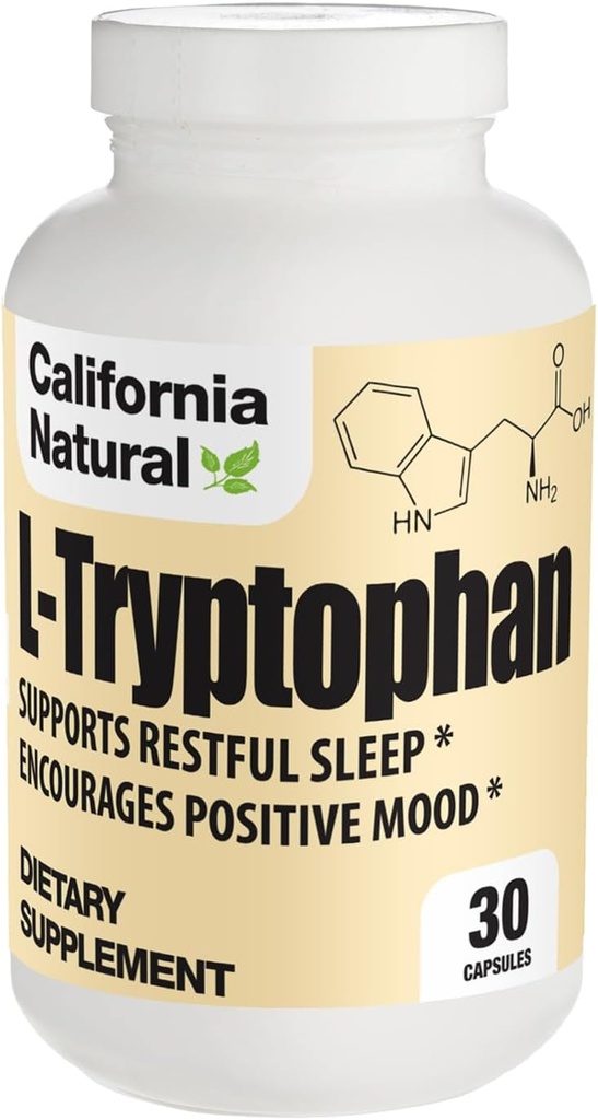 California Natural L-Tryptophan 500 Mg Capsules, 30 Count