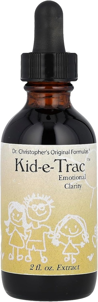 Christopher Original Formulės Organic Kid- e- Trac Extract Liquid, Alkoholio Nemokama vaikų Formulė, Palaiko protinis & emocinis aiškumas, smegenų funkcija & kalminimas, 2 oz