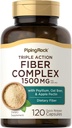 Piping Rock Fiber Complex Addition Bendrijoje 124; 1500mg Bendrijoje 124; 120 kapsulių Taivane 124; Triple Action Pills ® 124; su Psyllium, Oat Brann ir Apple Pectin ® 124; Non- GMO, Gluten Free