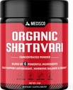 6in1 Shatavari milteliai Organic - Sulankstytas su Shatavari šaknis, Bacopa Monnieri, Ashwagandha šaknis, Vitex Berry, Fenugreek & Black Pepper - Palaiko atjauninimas, Promotes Energy & Vitality - 4 Oz
