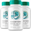 Cleartone Spengimas ausyse Valymo ausų kapsulės, Cleartone Ausų Pills papildas, Išvalyti Tone Spengimas ausyse gydymas, Kalming Ausų Valdymas paramos - Maksimalus stiprumas, Cleartone Atsiliepimai (3 paketas)