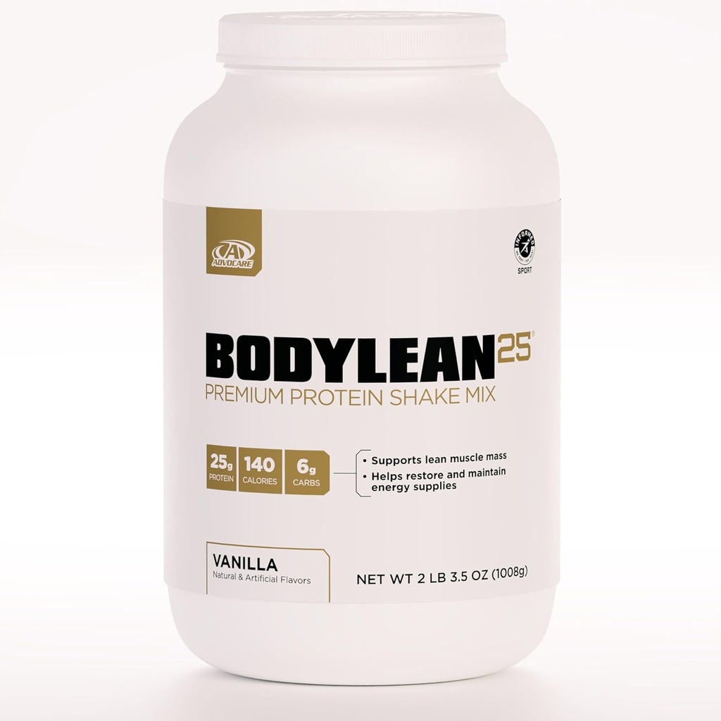 AdvoCare BodyLean25 - Baltymų milteliai su išrūgų baltymu izoliatas - Palaiko raumenų ir raumenų kūnas - Pasiūlymai Energijos Parama * - Vanilė, 4.5 oz