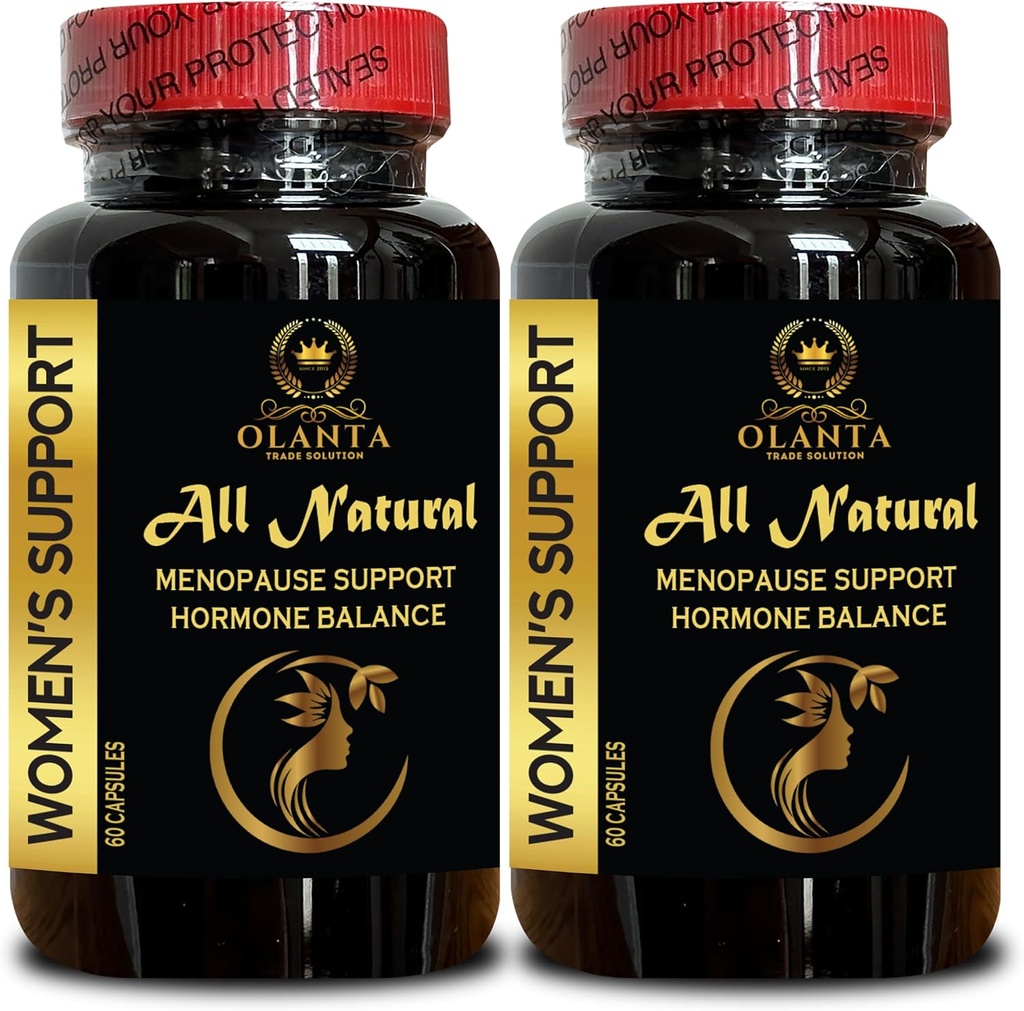 MENOPAUSE SUPPORT SUPPLEMENT - Pure Menopause Supplements for Women, Black Cohosh for Menopause Hot Flashes, Herbal Menopause Ease for Women for Night Sweats - 2 Bottles 120 Capsules