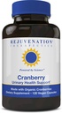 Rejuvenation Therapeutics Organic Cranberry 160:1 Extract (45 mg PAC = 40,000 mg of Fresh Cranberry) - The Most Potent Cranberry Extract (120 Vegan Capsules, Sugar-Free, Soy-Free)