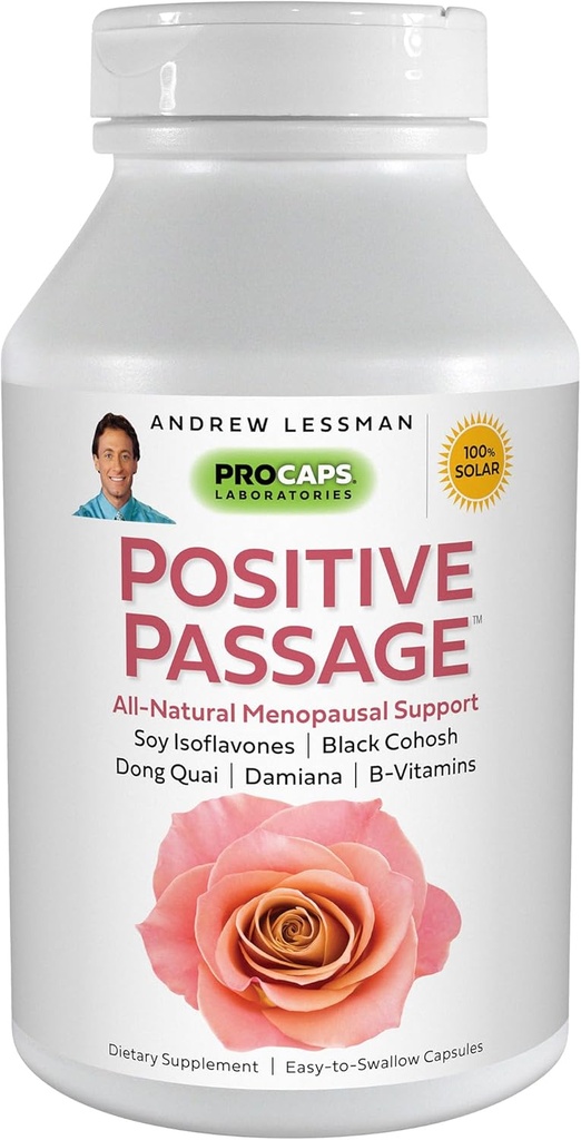 ANDREW LESSMAN teigiamas Passage 60 Capsules - Gamtos Menthrough Support and Balance for Women 's Hormone Levels. su Soy Isoflavones, Black Cohosh, Dong Quai, Damiana. Priedų nėra