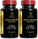 ACAI Berry ekstraktas - acai Berry diet Capsules, Acai Berries Superfood, Vitaminas vandens acai Blueberry, acai Berry Fruit Pills - 2 Buteliai 120 Capsules