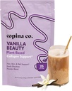 Copina Co. Vanilla Beauty Vegan Collagen Booster Creamer: Augalų pagrindo Collagen Smoothie Drink Vegan Creamy Blend ® 124; Vanilla Flavor ® 124; 1 Bag - 25 Servings per Bag
