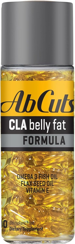 Ab gabalai CLA Belly riebalų Formulė - 80 Easy- Nuryjami Softgels - Omega 3 Žuvų aliejus, Flaxseed aliejus ir vitaminas E - Padeda padidinti antioksidantų tiekimą ir sveiką kūno sudėtį