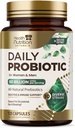 Probiotikai 60 Billion KSV + 10 Trans - Kasdien Probiotiniai Lactobacillus Blend imuninei, Digestive & Gut Health Support, Prebiotics and Probiotics, Gas & Bloating for Women & Men - 120 Capsules