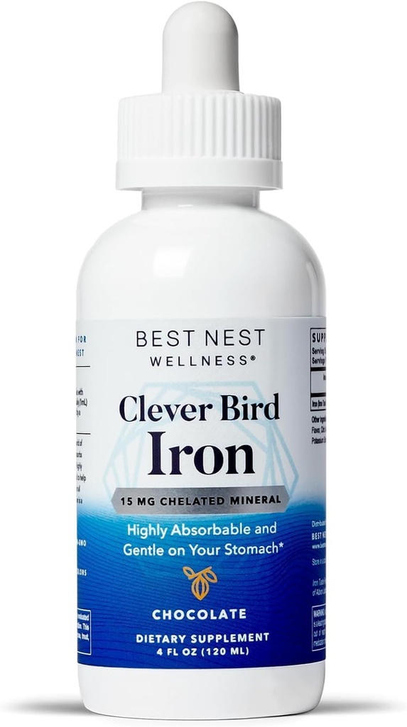 Geriausia Nest Wellness Liquid Iron - Smegenų sveikatingumo paramos priedas su Albion Taste- Free Iron - Padeda energijos ir raudonųjų kraujo kūnelių gamyba - Bioprieinamas geležies formulė - Šokoladas, 4 fl oz (120 Paslaugos)
