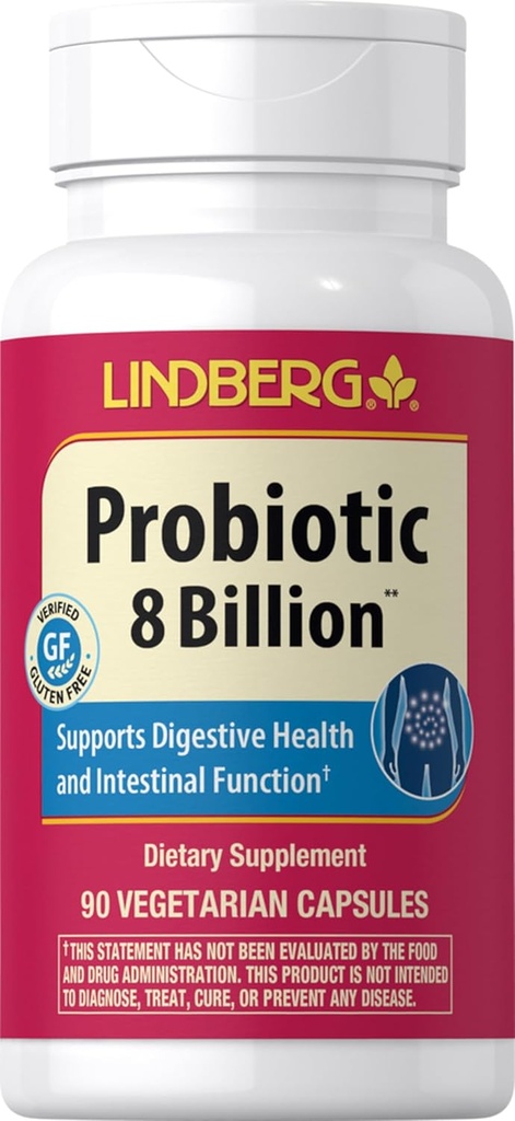 Piping Rock Probiotic for Men & Women ® 124; 90 Capsules ® 124; Digestive & Inestinal Support ® 124; Non- GMO, Gluten Free & Vegetarian Addiction124; by Lindberg