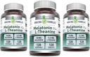 Nuostabi formulė Melatoninas 10 Mg Plus L- Theanine 5.5 Mg Priedas - 124; 120 tablečių - 124; ne GMO - 124; Gluten Free 124; Pagaminta JAV, 124; pakuotėje po 3