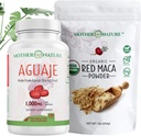 Gražuolė Bandl - Aguaje kapsulės + raudona Maca milteliai ® 124; Ekologiški maisto produktai plaukams, odai ir sveikatingumui ® 124; turtingas vitaminai & mineralai ® 124; Veganas, Ne GMO