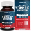 Bioactive Vitaminas B12 - 5000 mcg, Sudėtyje yra 3 BioActive Form B12 Plus Metilfolate Cofactor - Metil B12, Adenosil B12 & Hydroxy B12 124; Palaiko energiją, metabolizmą ir nuotaiką 124; Vegan, Non- GMO (60 Tarnybų)