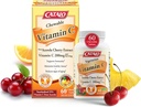 CATALO Vitaminas C Formulė - Acerola vyšnių ekstraktas, 200mg Vitaminas C per Tarnauti, odos atjauninimas, Kolagenas gamybos, Skanus apelsinų ir ananasų skonio, 60 Kramtomosios tabletės